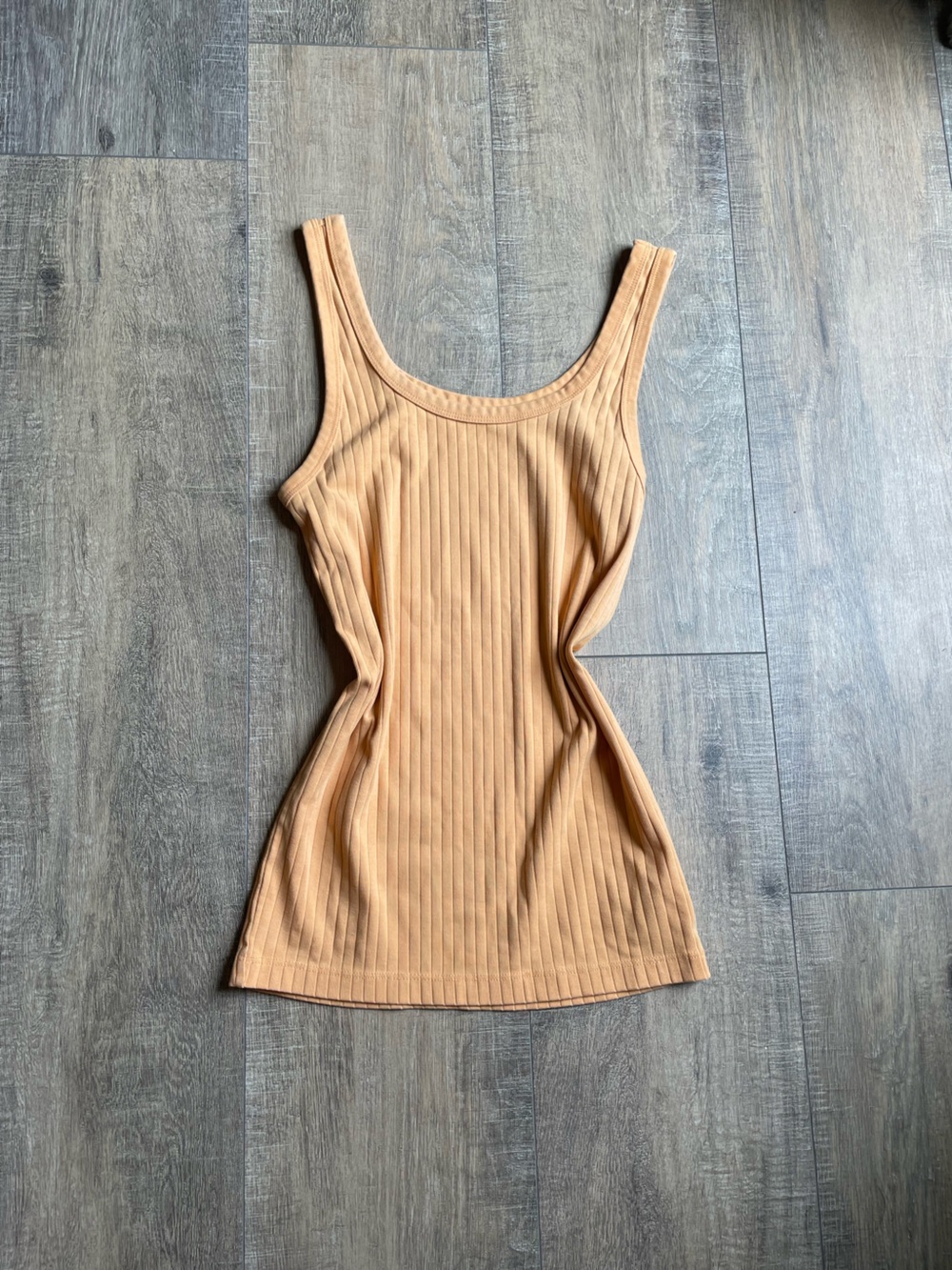 Aerie Ribbed Scoop Neck Tank Top in Warm Peach